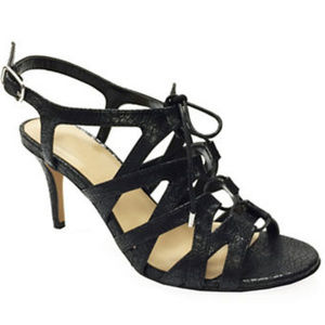 NWT Expression Gia Lace-up Caged Sandals